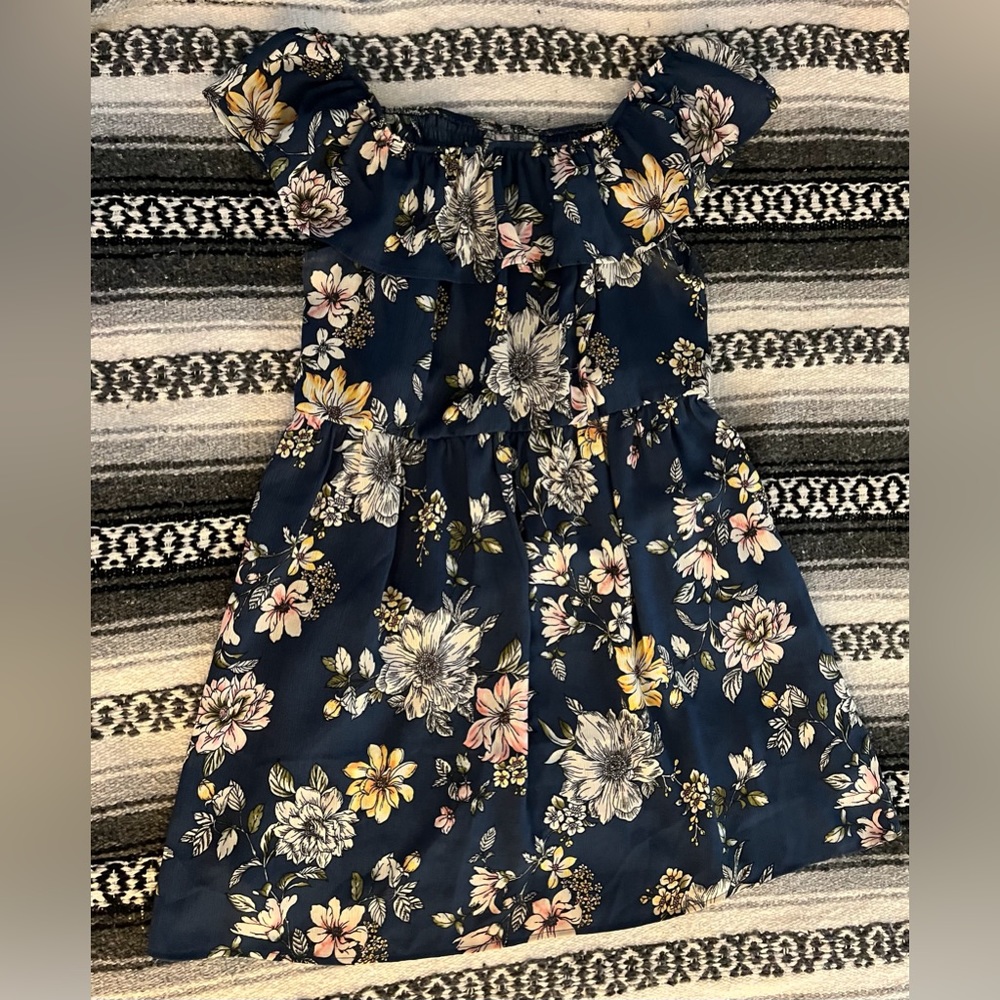 Blue floral summer dress